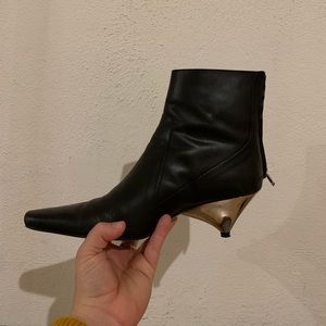 Zara booties with mirrored heal